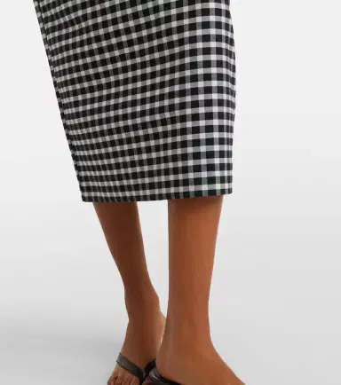 Posse Chiara gingham cotton-blend midi dress | Thumbnail 3 Posse Chiara gingham cotton-blend midi dress | Thumbnail 3