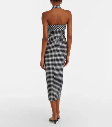 Posse Chiara gingham cotton-blend midi dress | Thumbnail 5 Posse Chiara gingham cotton-blend midi dress | Thumbnail 5