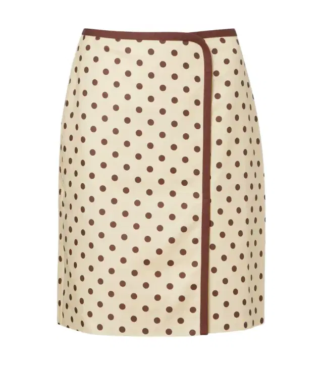 Posse Bowie linen and cotton wrap skirt