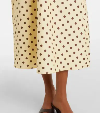 Posse Bowie polka-dot linen and cotton midi dress | Thumbnail 2