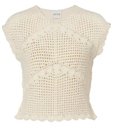 Posse Dylan crochet scalloped top | Thumbnail 1 Posse Dylan crochet scalloped top | Thumbnail 1