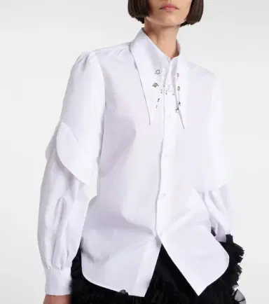 Noir Kei Ninomiya Embellished cotton shirt | Thumbnail 5
