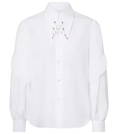 Noir Kei Ninomiya Embellished cotton shirt | Thumbnail 1