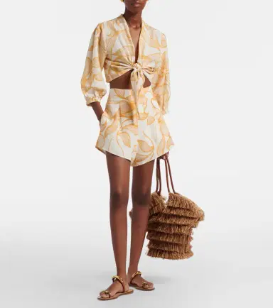 Adriana Degreas Foliage printed wide-leg shorts | Thumbnail 2