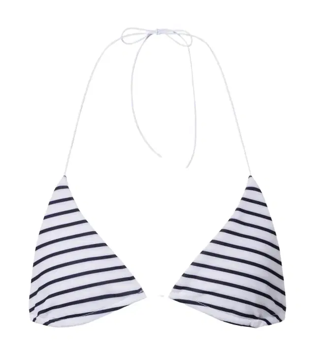 Micro Via striped bikini top