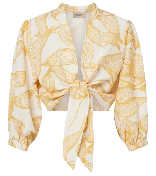 ADRIANA DEGREAS Printed crop top