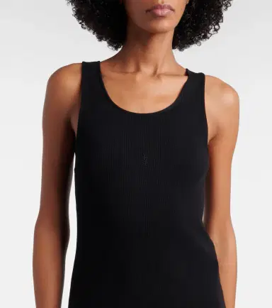Saint Laurent Cassandre cotton jersey minidress | Thumbnail 2