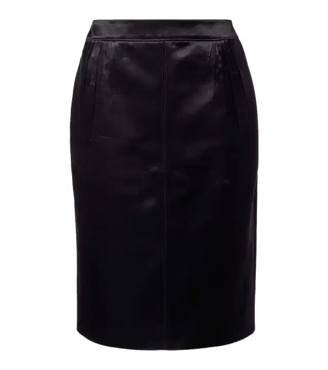Satin pencil skirt