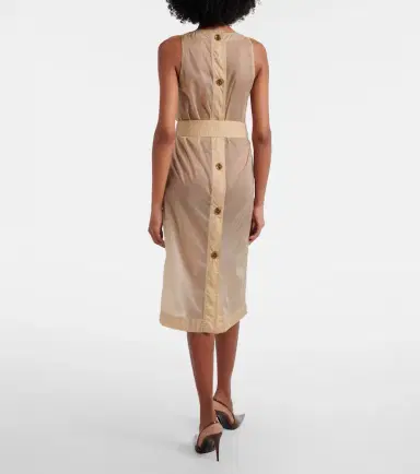 Saint Laurent Semi-sheer midi dress | Thumbnail 4