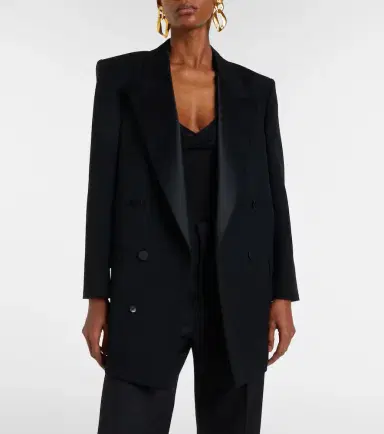 Saint Laurent Double-breasted oversized wool blazer | Thumbnail 2