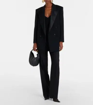 Saint Laurent Double-breasted oversized wool blazer | Thumbnail 3