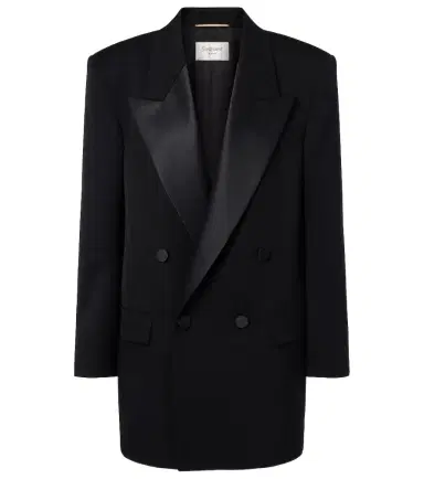 Saint Laurent Double-breasted oversized wool blazer | Thumbnail 1