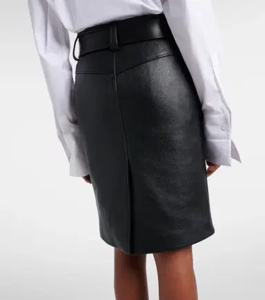 Saint Laurent Belted leather pencil skirt | Thumbnail 3