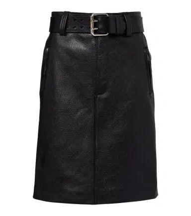 Saint Laurent Belted leather pencil skirt | Thumbnail 1