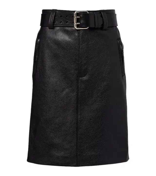 Saint Laurent Belted leather pencil skirt