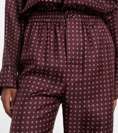 Saint Laurent Printed silk satin pajama pants | Thumbnail 3
