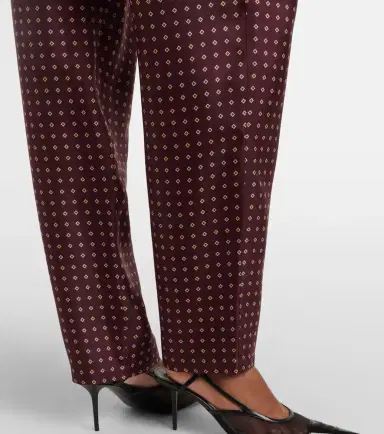 Saint Laurent Printed silk satin pajama pants | Thumbnail 4