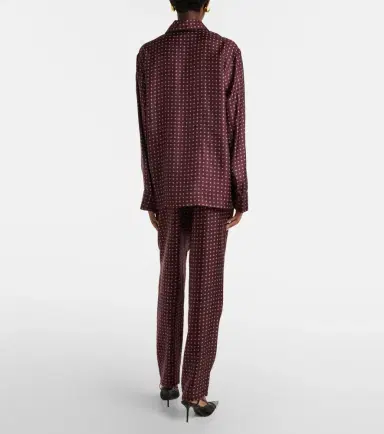 Saint Laurent Printed silk satin pajama pants | Thumbnail 5