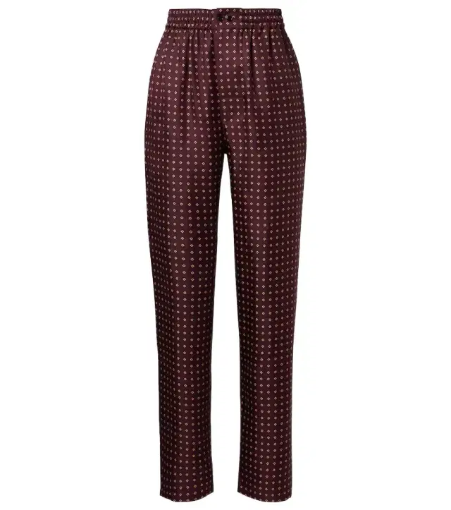Saint Laurent Printed silk satin pajama pants