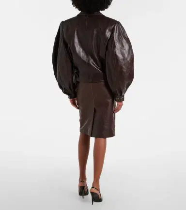 Saint Laurent Belted leather pencil skirt | Thumbnail 5
