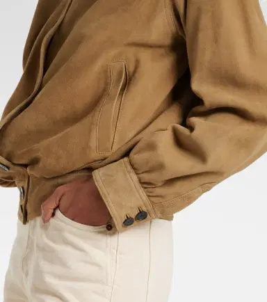 Saint Laurent Gathered suede jacket | Thumbnail 2 Saint Laurent Gathered suede jacket | Thumbnail 2