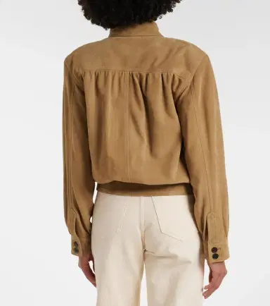Saint Laurent Gathered suede jacket | Thumbnail 3 Saint Laurent Gathered suede jacket | Thumbnail 3