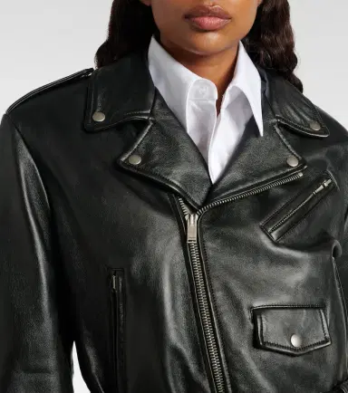 Saint Laurent Cropped leather biker jacket | Thumbnail 2 Saint Laurent Cropped leather biker jacket | Thumbnail 2