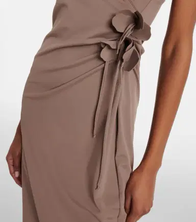 Coperni Floral-appliqué one-shoulder jersey cocktail dress | Thumbnail 3