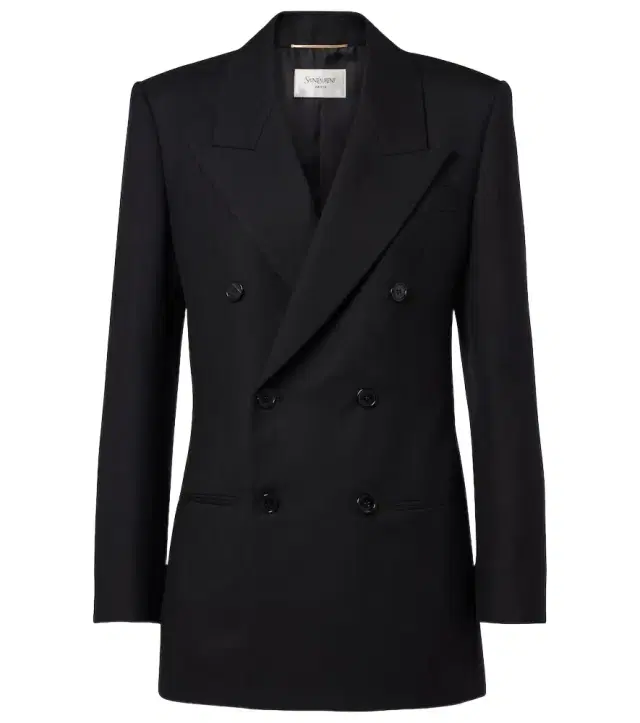 Double-breasted wool blazer