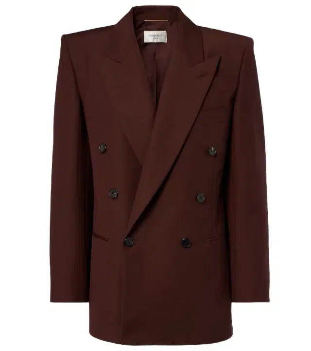 Saint Laurent Double-breasted wool and mohair blazer