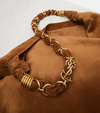 Saint Laurent Amalia Cassandre suede shoulder bag | Thumbnail 4 Saint Laurent Amalia Cassandre suede shoulder bag | Thumbnail 4