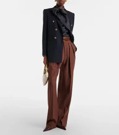 Saint Laurent Printed tie-neck silk crêpe de chine blouse | Thumbnail 6