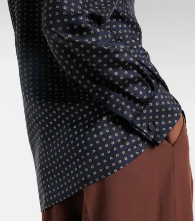 Saint Laurent Printed tie-neck silk crêpe de chine blouse | Thumbnail 7