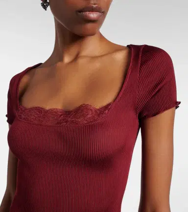 Saint Laurent Scalloped silk satin top | Thumbnail 2 Saint Laurent Scalloped silk satin top | Thumbnail 2