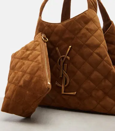 Saint Laurent Icare Medium quilted suede shopper | Thumbnail 4 Saint Laurent Icare Medium quilted suede shopper | Thumbnail 4