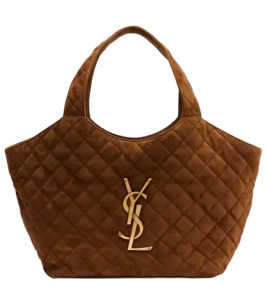 Saint Laurent Icare Medium quilted suede shopper | Thumbnail 1 Saint Laurent Icare Medium quilted suede shopper | Thumbnail 1