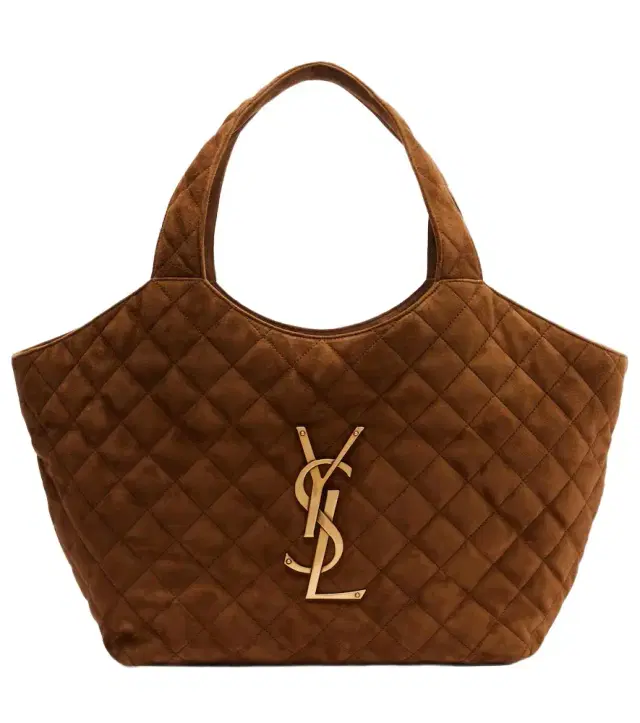 Saint Laurent Icare Medium quilted suede shopper