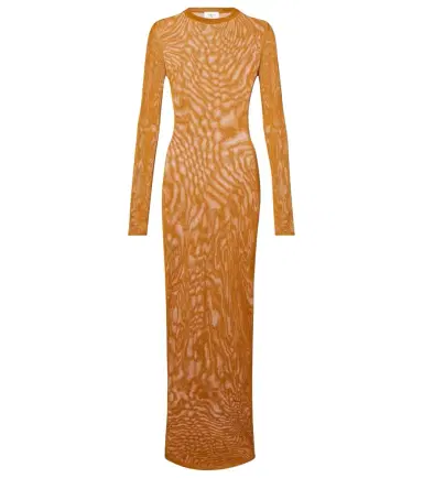 Saint Laurent Knitted semi-sheer maxi dress | Thumbnail 1
