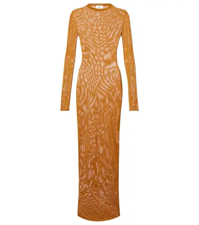Saint Laurent Knitted semi-sheer maxi dress
