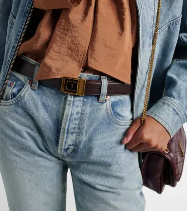 Saint Laurent Cassandre leather belt | Thumbnail 3