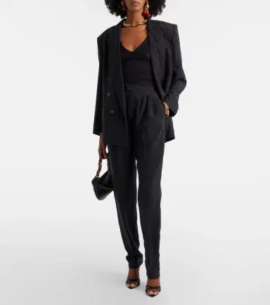 Saint Laurent Scalloped silk satin top | Thumbnail 5