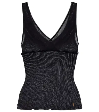 Saint Laurent Scalloped silk satin top | Thumbnail 1