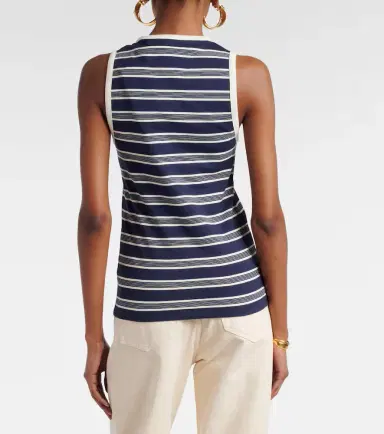 Saint Laurent Cassandre striped cotton jersey tank top | Thumbnail 4