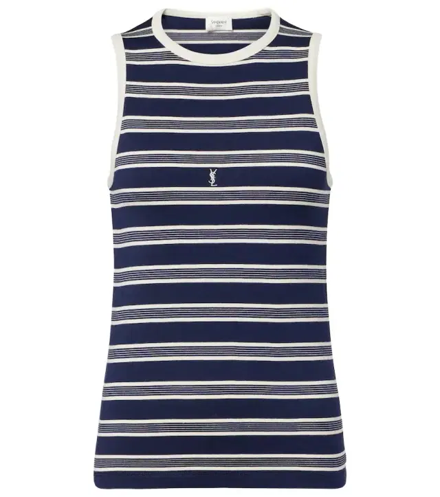 Cassandre striped cotton jersey tank top