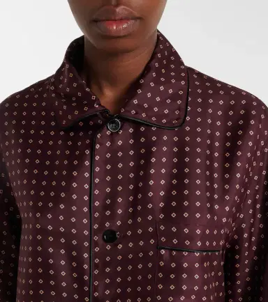 Saint Laurent Printed silk satin pajama shirt | Thumbnail 5 Saint Laurent Printed silk satin pajama shirt | Thumbnail 5