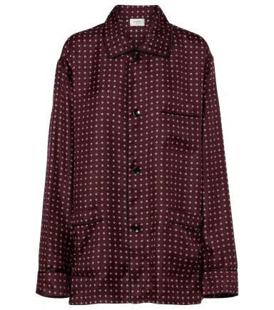 Saint Laurent Printed silk satin pajama shirt | Thumbnail 1 Saint Laurent Printed silk satin pajama shirt | Thumbnail 1