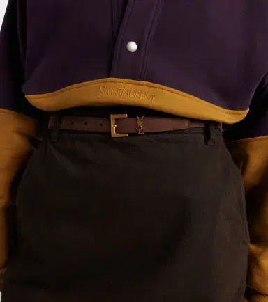Saint Laurent Cassandre suede belt | Thumbnail 3 Saint Laurent Cassandre suede belt | Thumbnail 3