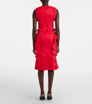 SHUSHU/TONG Bow-detail ruffled linen midi dress | Thumbnail 5 SHUSHU/TONG Bow-detail ruffled linen midi dress | Thumbnail 5