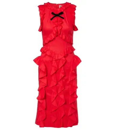 SHUSHU/TONG Bow-detail ruffled linen midi dress | Thumbnail 1 SHUSHU/TONG Bow-detail ruffled linen midi dress | Thumbnail 1
