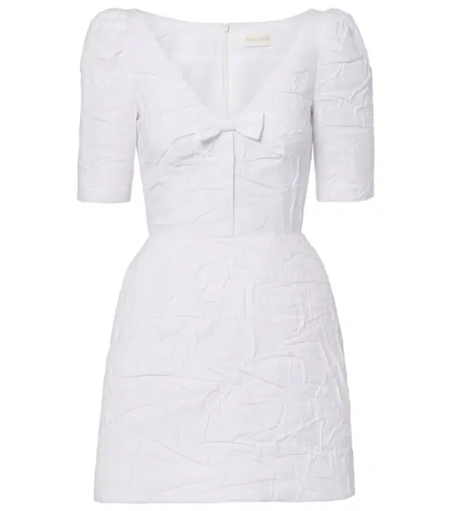 Shushu/Tong Bow-detail cotton-blend minidress
